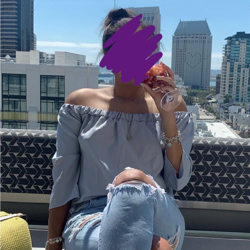 Off-the-shoulder White Long Sleeve